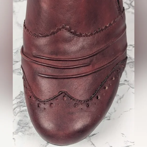 Rieker Mariah 30 Burgundy Leather Slip On Booties - EU 39 / US 8-8.5 - Picture 13 of 14